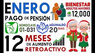 ENERO 2024 PAGO DE AGUINALDO y PENSIÓN IMSS e ISSSTE BIENESTAR ADELANTO [upl. by Notsuoh]