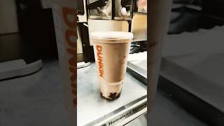 Dunkin Donuts Mocha Iced Coffee With Cream  How To Make Dunkin Iced Mocha Coffee ‎DunkinDonuts [upl. by Ardnasyl]