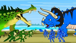 Evolution Of SARCOSUCHUS CROCODILE vs TRICERATOPS DINOSAURS Which Strongest MonsterVerse Monsters [upl. by Tevlev800]