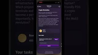 Tapswap  Crypto Revolution Pay With Crypto Using Debit Cards Tapswap Code [upl. by Enohpesrep]