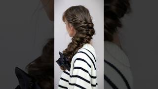 How To Faux French Braid w Twists 🥐 Braided Pony Tutorial [upl. by Alyworth427]