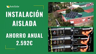 Instalación placas solares Mallorca autoconsumo aislado 18kWhDía [upl. by Junina]