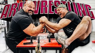 DEVON LARRATT TEACHES BRIAN SHAW TO ARM WRESTLE  RAW TRAINING VIDEO [upl. by Publia]