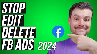 How to Pause Delete and Stop Ads on Facebook 2024 [upl. by Willet]