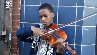 Amazing Young Street Violinist in Philadelphia [upl. by Airetak400]