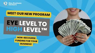 ⭐ Meet our NonRecourse Business Funding Program Eye Level to High Level™ 📈 [upl. by Mickie]