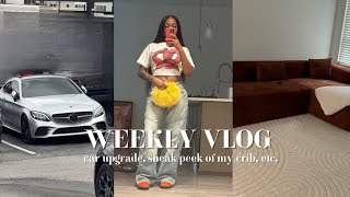 WEEKLY VLOG  sneak peek of my crib car upgrade etc [upl. by Islek294]