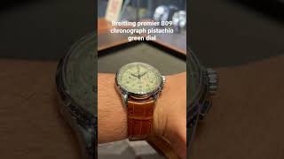 Breitling premier B09 chronograph pistachio green dial 2023 watch breitling pistachio shorts [upl. by Derdlim321]