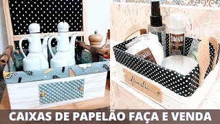 IDEIAS DE RECICLAGEM COM CAIXAS DE PAPELÃO  FAÇA E VENDA [upl. by Sklar]