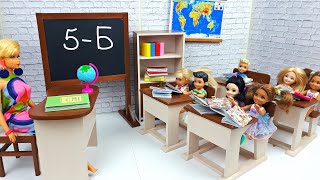 Barbie doll  School dollhouse New school [upl. by Tneciv322]