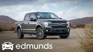 2018 Ford F150 Lariat 4WD Crew Cab Review  Track Test  Edmunds [upl. by Kcirddet]