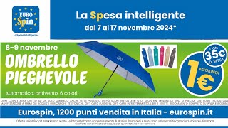 Ombrello pieghevole sul Volantino Eurospin dal 8 al 9 novembre 2024 [upl. by Ot]