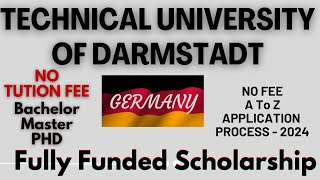 Technical University of Darmstadt  TU Darmstadt Germany  Apply Online  Scholarship  No Fee [upl. by Hairej915]