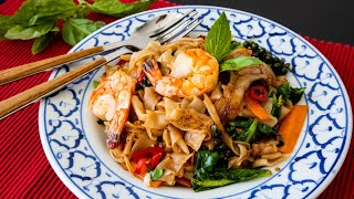 Drunken Noodles in 3 Minutes Authentic Pad Kee Mao Recipe ผัดขี้เมา [upl. by Halian585]