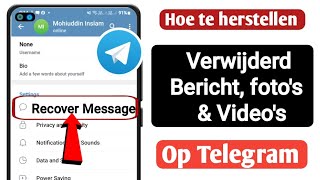 Hoe verwijderde Telegramchats berichten afbeeldingen en videos te herstellen 2024 [upl. by Rina314]