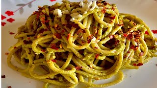 Tastiest and healthiest pesto pasta recipe  tasty and healthy spinach pesto pasta recipe [upl. by Marjorie]