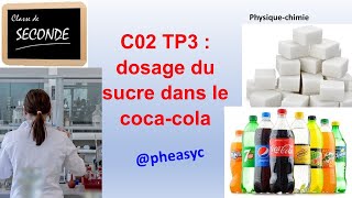 C02 TP3  dosage du sucre dans le cocacola chimie en classe de seconde [upl. by Atlanta607]