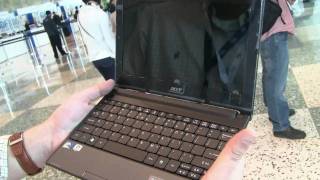 Acer Aspire One D255 with Dualcore Intel Atom N550 Hands On at IDF 2010 [upl. by Ayian]