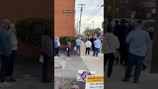 Americans line up for hours to cast their vote [upl. by Neda]