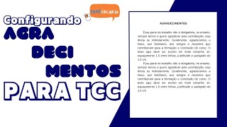 08  Agradecimentos para TCC conforme NBR 14724 Atualizado 2022 [upl. by Gunning]