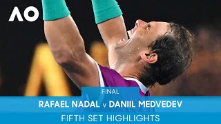 Rafael Nadal v Daniil Medvedev 5th Set Highlights F  Australian Open 2022 [upl. by Aokek]