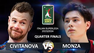 Quarter Finals of Italian Volleyball SuperLega 20232024  Civitanova vs Monza [upl. by Eelegna]