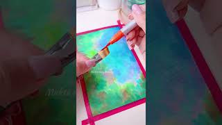 Water color painting with Rainbow shorts art painting youtubeshorts [upl. by Jovita899]