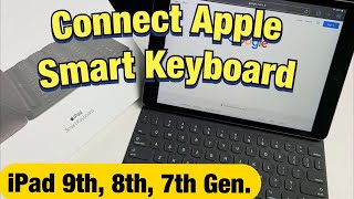 iPad 9th 8th 7th gen How to Connect Apple Smart Keyboard [upl. by Analra]