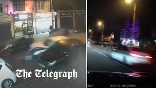 Speeding motorist destroys six cars in high street crash in Birmingham [upl. by Christina312]