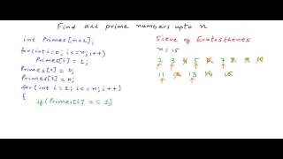 Finding Prime numbers  Sieve of Eratosthenes [upl. by Chura]