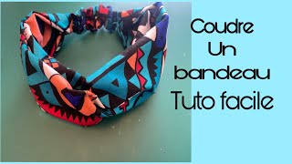 Diy Tuto facile Comment coudre un bandeau classique  how to sew a turban headband  serre tête [upl. by Rimisac]