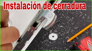 Como instalar una cerradura pico de cotorra 🦜  Puertas y ventanas de aluminio [upl. by Seyler]