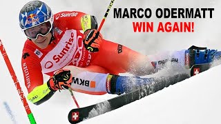 Marco odermatt continues perfect giant slalom start to dominate alpine skiing season with home win [upl. by Vachill]