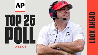 College Football Week 4 AP Top 25 Look Ahead Will Georgia stay at No 1 after scare from Kentucky [upl. by Seaton668]