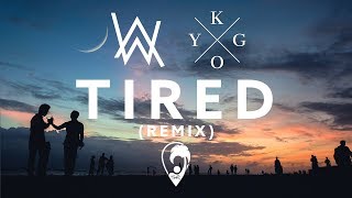 Alan Walker ft Gavin James  Tired Kygo Remix Lyric Video [upl. by Aprile421]