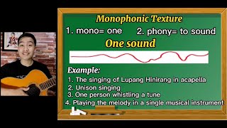 Grade 6 MusicTexture in MusicMonophonic Homophonic Polyphonic4th Grading [upl. by Aniratac]