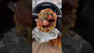 Five guys glizzy cheeseburger 🍔🌭 asmr food mukbang [upl. by Aniala622]