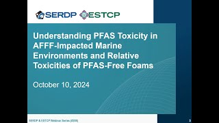 Understanding PFAS Toxicity in AFFFImpacted Marine Environments [upl. by Sucitivel]