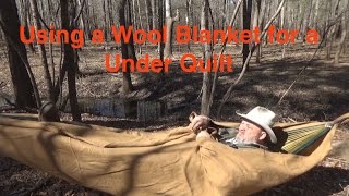 Using a Wool Blanket for a Hammock Under Quilt [upl. by Scarlett523]