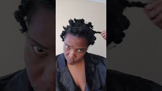 Stretching my hair using Bantu Knots hair afrohairstyles ethnichair naturalhair shorts [upl. by Rodenhouse594]