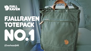 Fjallraven Totepack No1 Overhead Show Product 4K [upl. by Alrahs629]