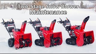 Honda TwoStage Snow Blower Maintenance [upl. by Eerpud]