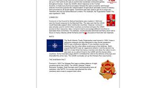 91 Comecon Cominform NATO and the Warsaw Pact [upl. by Brandea]