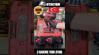 STAYER IWB 1600 75Ah Akülü Somun Sıkma Makinesi Kömürsüz Motor 12 workshop automobile tools [upl. by Chema]