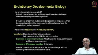 Evolutionary Developmental Biology Part 1 of 3 [upl. by Naujed]