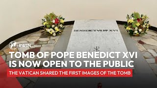 First images of the tomb of Pope Benedict XVI in the Vatican Grottos beneath St Peters Basilica [upl. by Shela794]