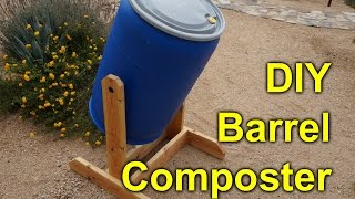 DIY composter tumbler  55 gallon barrel project [upl. by Alano]