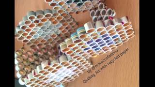 Quilling Art Recycled Paper [upl. by Nickolaus772]