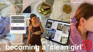 CLEAN GIRL AESTHETIC FOR THE DAY Hailey Bieber inspired minimalist  living out the viral trend [upl. by Cantlon317]