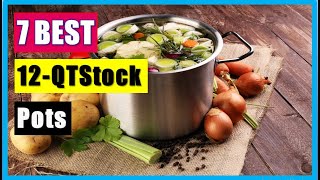 Best 12 QT Stock Pots 2021  Top 7 Stock Pots Buying Guide [upl. by Netsirt394]